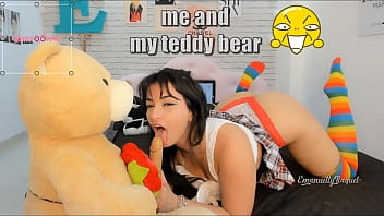 Naughty Student Roleplay Caught On Camera Getting Playful With Her Teddy Bear