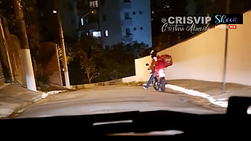 Watching Cristina Almeida Take Loads From Strangers In Public Dogging Session – Bukkake Special. Even The Biker Couldn’t Resist Adding His Cream