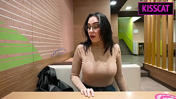 Stepson Pleasures Stepmom Orally In Mcdonald’s Restroom To Enhance Her Coffee With His Cum