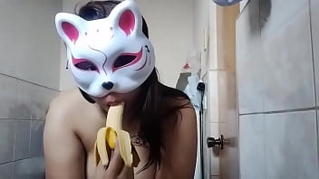 Enjoying The Delicious Taste Of A Banana