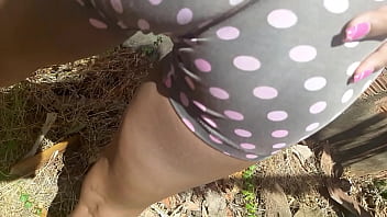 My Little Alice Loves Spying On The Neighbor Jerking Off In The Banana Grove, Got Caught, And Had To Offer Her Backside