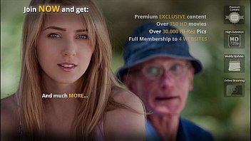 Elderly Man Engages With Young Woman In Her Backyard