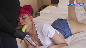 Young Black Woman Enjoys Banana Anal And Vaginal Penetration