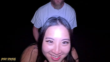 Late-night Beach Escapade With Public Oral Pleasures