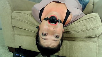 Stepmother Takes On The Deepthroat Ballgag Challenge