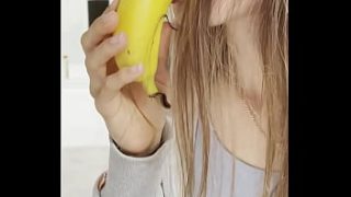 Masturbated With A Banana To Orgasm And Then Ate It
