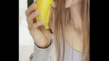 Masturbated With A Banana To Orgasm And Then Ate It