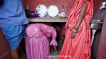 Indian Stepmom Family Kitchen Scene In Hindi