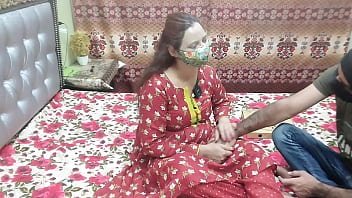 Indian Housewife Takes Pizza Delivery Boy From Behind With Hindi Audio
