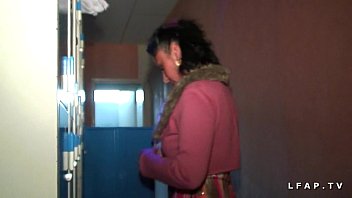French Libertine Enjoys A Steamy Threesome At The Sauna With A Peeping Grandpa