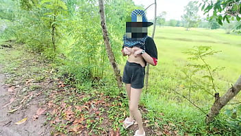 Thai Girl Strolls By The Roadside Showing Off Her Wet Pussy, Moaning In Clear Thai