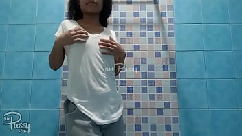 Innocent Young Filipina Babe Gets All Wet And Soapy In The Shower