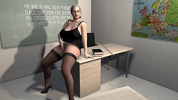Milf Teacher Pleasures Herself In Front Of Her Captivated Class.