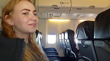 Inflight Pleasure: Mile-high Handjob And Blowjob Action