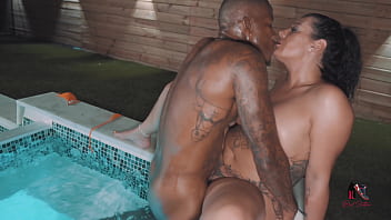 Sweaty Milf Takes Big Black Cock By The Pool
