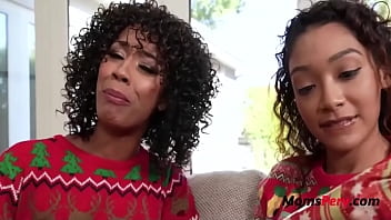 A Filthy Christmas Fuck Fest With Stepmom And Teen Slut Misty Stone And Sarah Lace