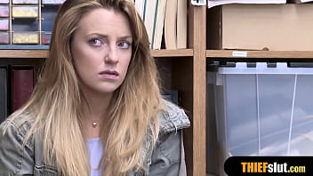 Filthy Teen Thief Gets Her Tight Cunt Pounded Raw By A Cop On Security Camera